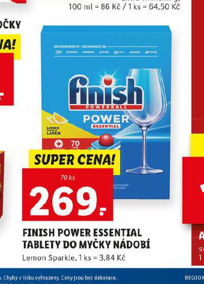 FINISH POWER ESSENTIAL TABLETY DO MYKY