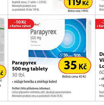 PARAPYREX 500 mg TABLETY