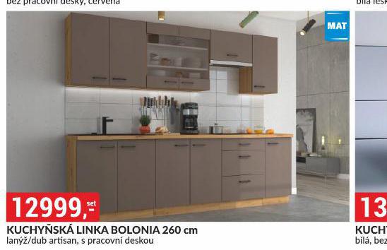 KUCHYSK LINKA BOLONIA 260 CM