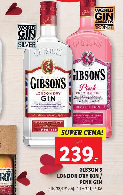 GIBSONS LONDON DRY GIN / PINK GIN