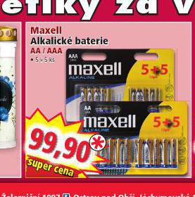 MAXELL ALKALICK BATERIE