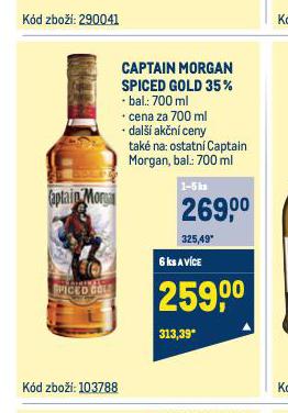 CAPTAIN MORGAN SPICED GOLD 35%