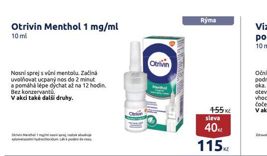 OTGRIVIN MENTHOL 1 mg/ml