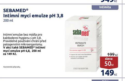 SEBAMED INTIMN MYC EMULZE PH 3,8%