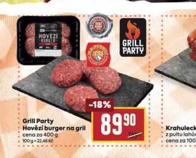 GRILL PARTY HOVZ BURGER NA GRIL