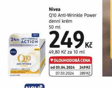 NIVEA Q10 ANTI-WRINKLE POWER DENN KRM
