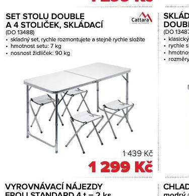 SET STOLU DOUBLE A 4 STOLIEK, SKLDAC