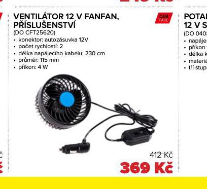 VENTILTOR 12 V FANFAN, PSLUENSTV