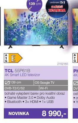 4K SMART LED TELEVIZOR TCL 139 CM