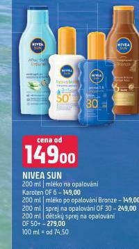 NIVEA SUN SPREJ NA OPALOVN