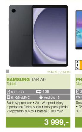 TABLET SAMSUNG 8,7"