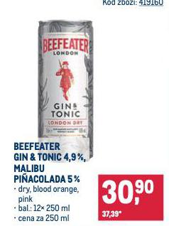 BEEFEATER MALIBU PIA COLADA