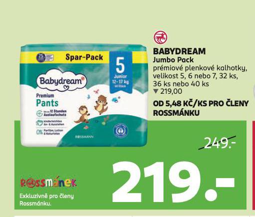 BABYDREAM JUMBO PACK PREMIOV PLENKY