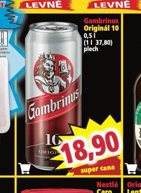 PIVO GAMBRINUS ORIGINL 10