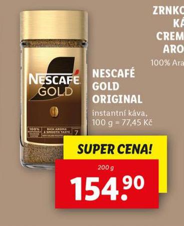 NESCAF GOLD ORIGINAL INSTANTN KVA