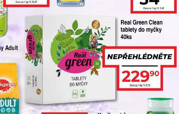 REAL GREEN CLEAN TABLETY DO MYKY