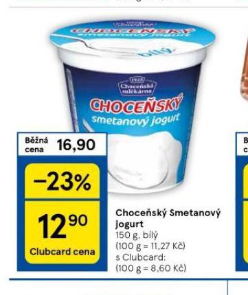 CHOCESK SMETANOV JOGURT