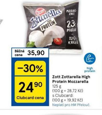 ZOTT ZOTTARELLA HIGH PROTEIN MOZZARELLA