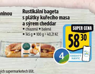 RUSTIKLN BAGETA S PLTKY KUECHO MASA A SREM CHEDDAR