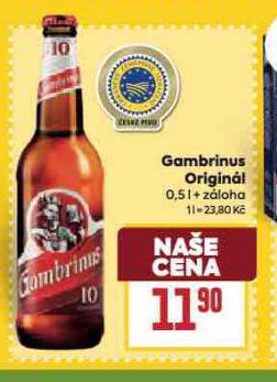 PIVO GAMBRINUS ORIGINL