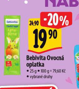 BEBIVITA OVOCN OPLATKA