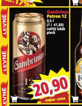 PIVO GAMBRINUS PATRON 12