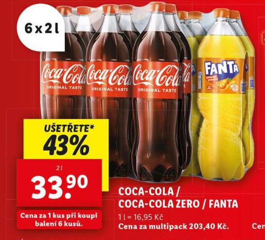 COCA COLA, COCA COLA ZERO, FANTA