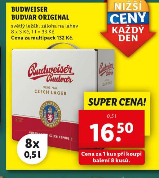 PIVO BUDWEISER BUDVAR ORIGINAL