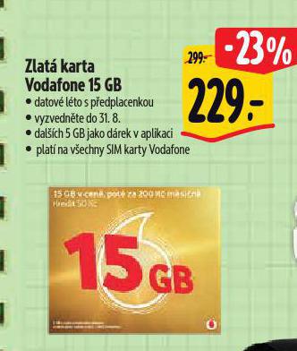 ZLAT KARTA VODAFONE