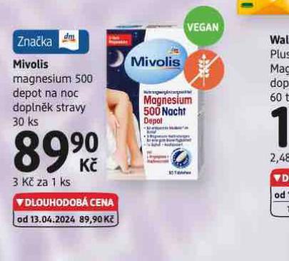 MIVOLIS MAGNESIUM 500 DOPLNK STRAVY