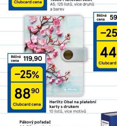 HERLITZ OBAL NA PLATEBN KARTY S DRUKEM