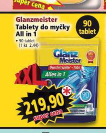 GLANZMEISTER TABLETY DO MYKY