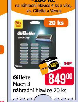 GILLETTE MACH3 NHRADN HLAVICE