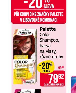 PALETTE BARVA NA VLASY