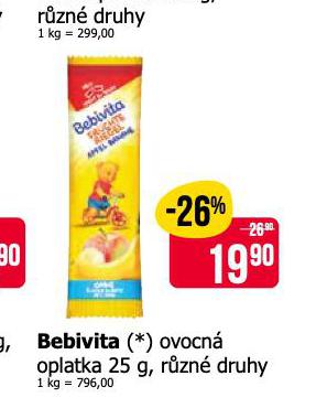 BEBIVITA OVOCN OPLATKA