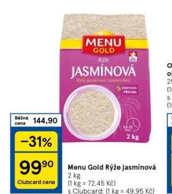 MENU GOLD RݎE JASMNOV