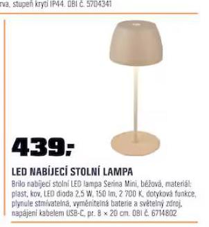 LED NABJEC STOLN LAMPA