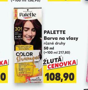 PALETTE BARVA NA VLASY