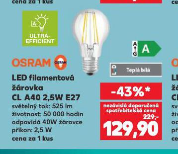 OSRAM LED FILAMENTOV ROVKA