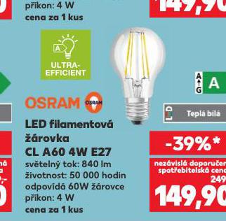 OSRAM LED FILAMENTOV ROVKA