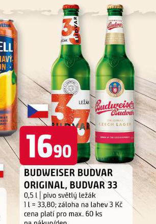 PIVO BUDWEISER BUDVAR ORIGINAL