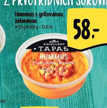 HUMMUS S GRILOVANOU ZELENINOU