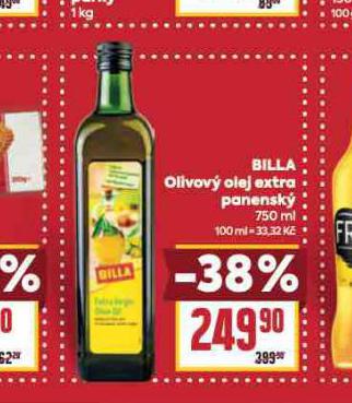 BILLA OLIVOV OLEJ EXTRA PANENSK