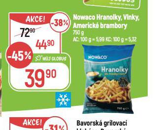 NOWACO HRANOLKY, VLNKY, AMERICK BRAMBORY