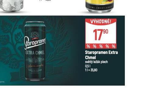 PIVO STAROPRAMEN EXTRA CHMEL