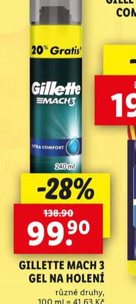 GILLETTE MACH3 GEL NA HOLEN