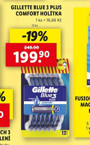 GILLETTE BLUE 3 PLUS COMFORT HOLTKA