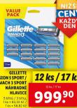 GILLETTE FUSSION 5 SPORT / MACH 3 SPORT NHRADN HLAVICE