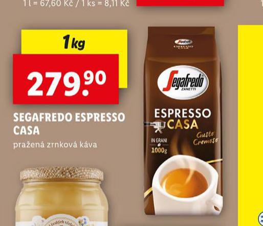 SEGAFREDO ESPRESSO CASA PRAEN ZRNKOV KVA