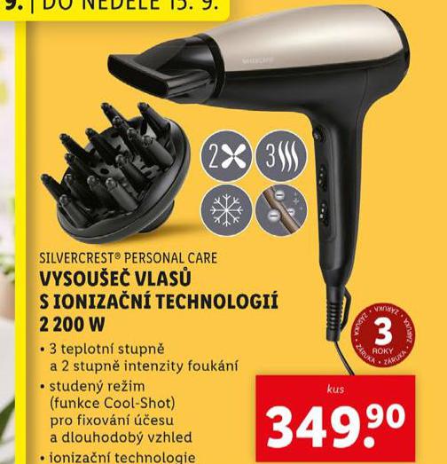 VYSOUE VLAS S IONIZAN TECHNOLOGI 2200 W